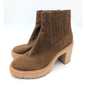 Dolce Vita Caster H2O Waterproof Lug Sole Platform Bootie Camel Size US9.5 EU40